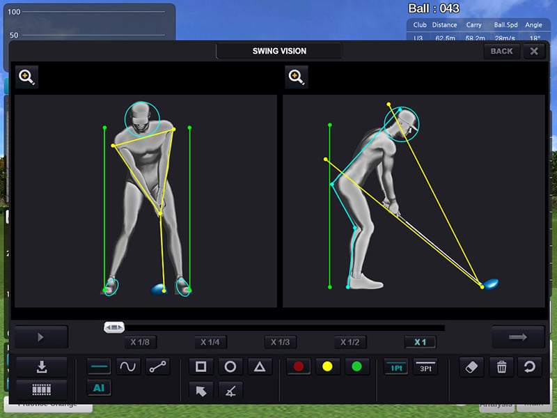 A golf tip for those who visit indoor golf simulator facilities - Getting feedback from Smart AI Coaching.